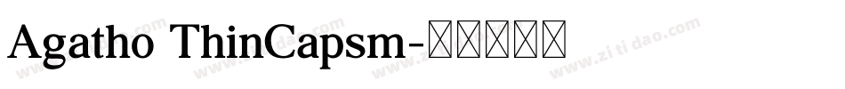 Agatho ThinCapsm字体转换